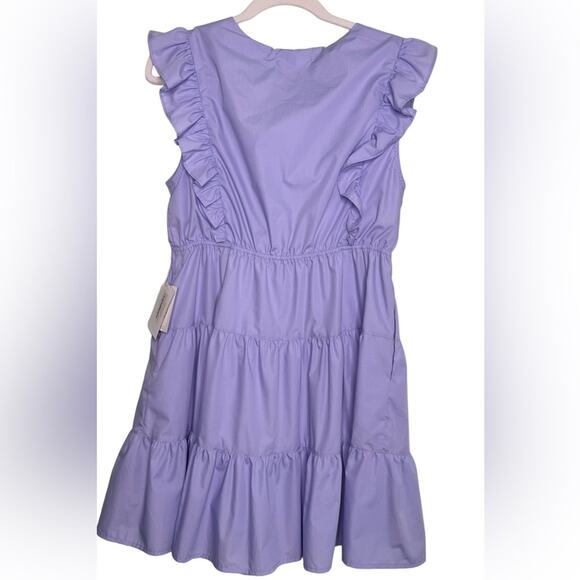 Mod On Trend Lavender Tiered Dress Size Medium NWT - Picture 2 of 9